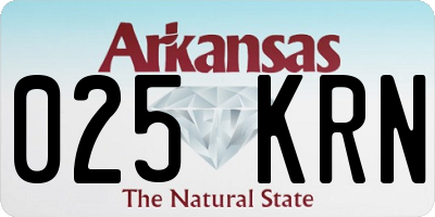 AR license plate 025KRN