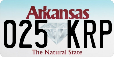 AR license plate 025KRP