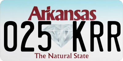 AR license plate 025KRR