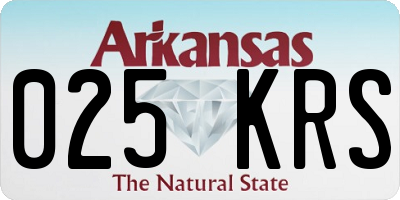 AR license plate 025KRS