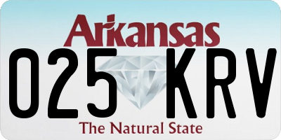 AR license plate 025KRV
