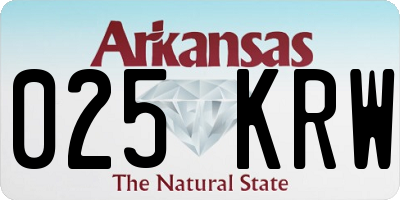 AR license plate 025KRW
