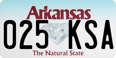 AR license plate 025KSA