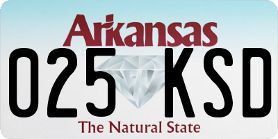 AR license plate 025KSD