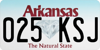 AR license plate 025KSJ