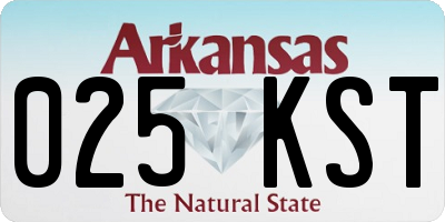 AR license plate 025KST