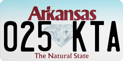 AR license plate 025KTA