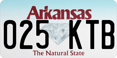 AR license plate 025KTB