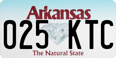 AR license plate 025KTC