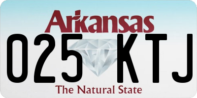AR license plate 025KTJ