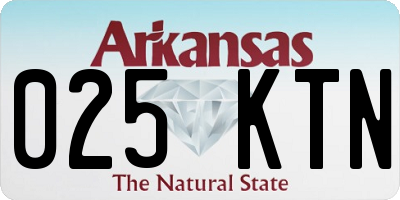 AR license plate 025KTN