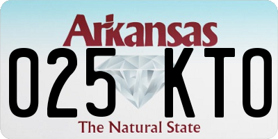 AR license plate 025KTO