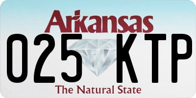 AR license plate 025KTP