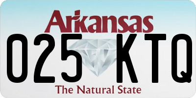 AR license plate 025KTQ
