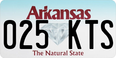 AR license plate 025KTS