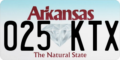 AR license plate 025KTX