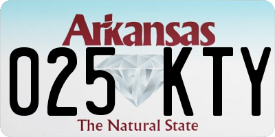AR license plate 025KTY