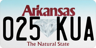 AR license plate 025KUA