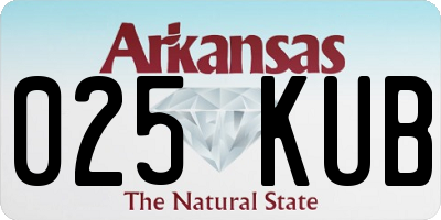 AR license plate 025KUB