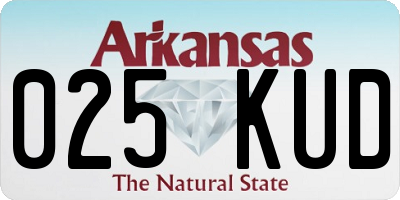 AR license plate 025KUD