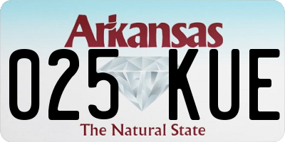 AR license plate 025KUE