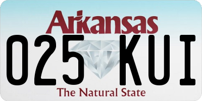 AR license plate 025KUI