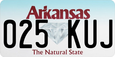 AR license plate 025KUJ