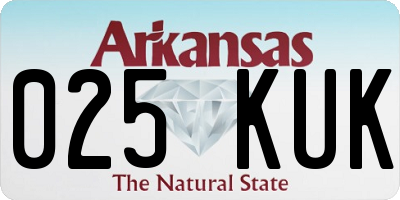 AR license plate 025KUK