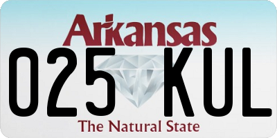 AR license plate 025KUL