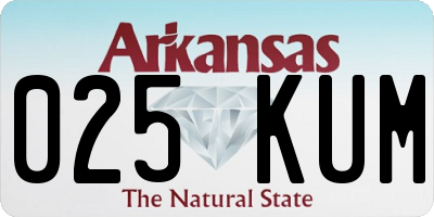 AR license plate 025KUM