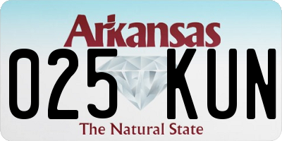 AR license plate 025KUN