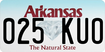 AR license plate 025KUO