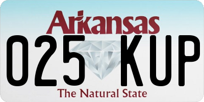 AR license plate 025KUP