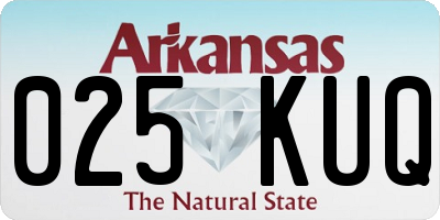 AR license plate 025KUQ