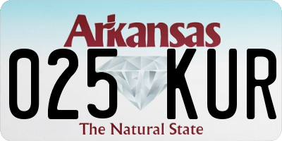 AR license plate 025KUR