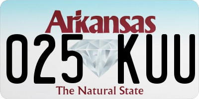 AR license plate 025KUU