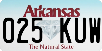AR license plate 025KUW
