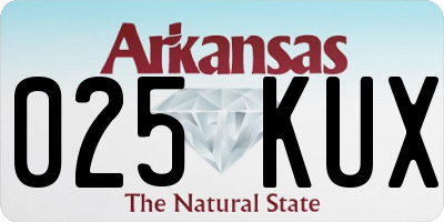 AR license plate 025KUX
