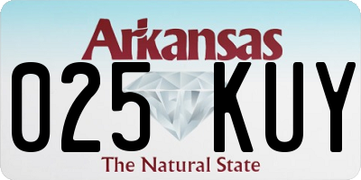 AR license plate 025KUY