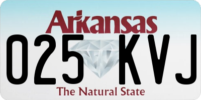 AR license plate 025KVJ