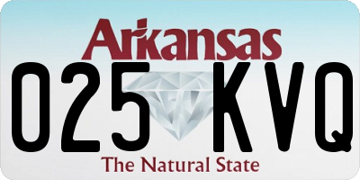 AR license plate 025KVQ