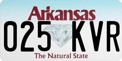 AR license plate 025KVR