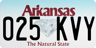 AR license plate 025KVY