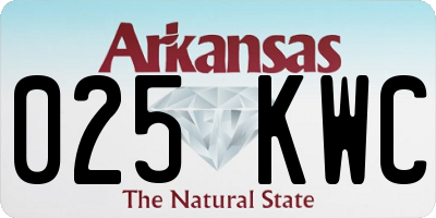 AR license plate 025KWC