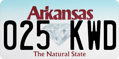 AR license plate 025KWD