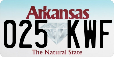 AR license plate 025KWF