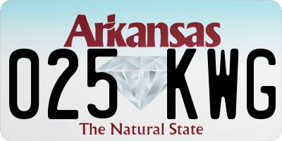 AR license plate 025KWG