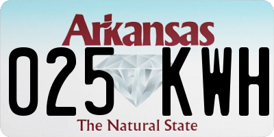 AR license plate 025KWH