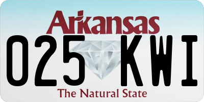 AR license plate 025KWI