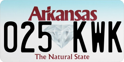 AR license plate 025KWK
